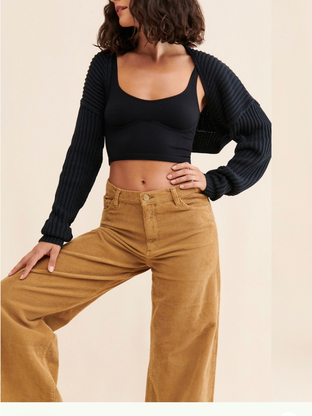 DL1961 Zoie Wide-Leg Corduroy Jeans in Camel